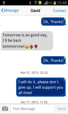 Messaging 6/7 Emoji plugin android App screenshot 1